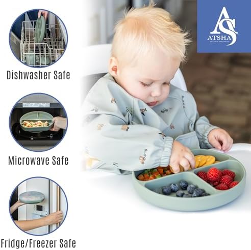 ATSHA 19 PCS Silicone Baby Feeding Set