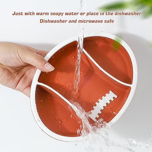 Linowos Toddler Plates 3 Compartment Suction BPA Free