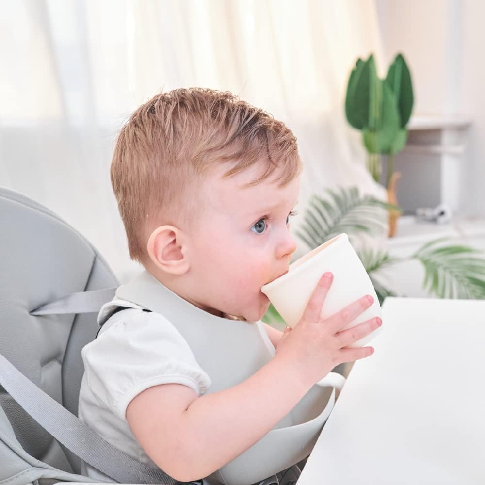 Vemolea 2 Pack Silicone Training Cups for Baby and Kids