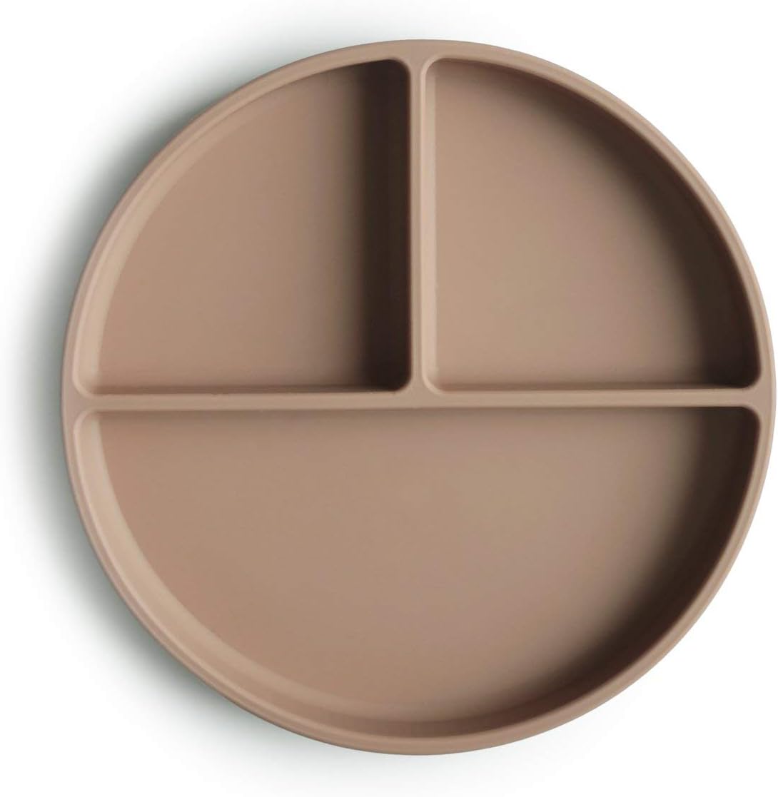 Mushie Silicone Suction Plate - BPA Free Natural