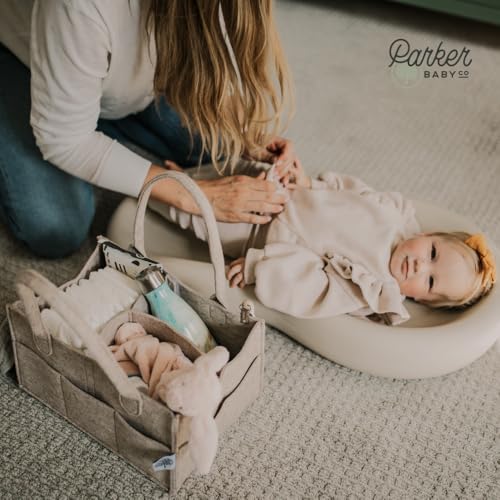 Parker Baby Diaper Caddy - Nursery Storage Car Organizer