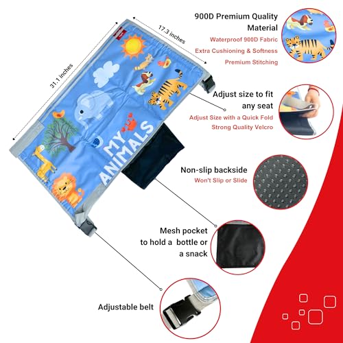 Cegali Airplane Seat Extender for Kids Cool Grey