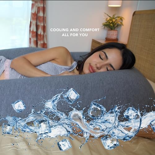 Pharmedoc U-Shape Pregnancy Pillow with Cooling Cover