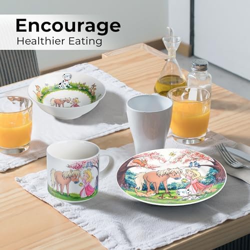 MIAMIO Set of 3 Kids Dinnerware Set - Princess Design