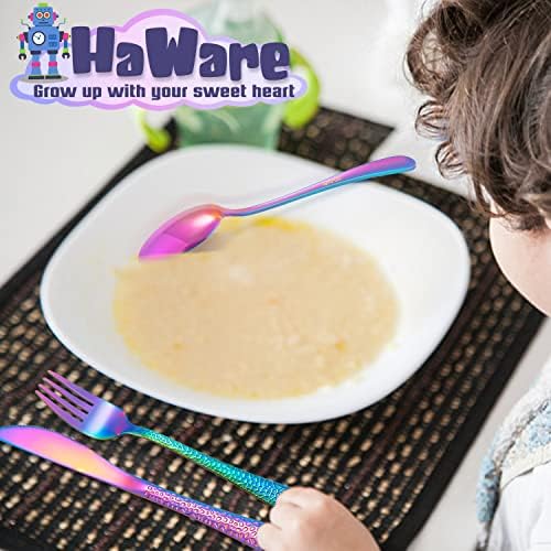 HaWare 9-Piece Toddler Silverware Set Stainless Steel