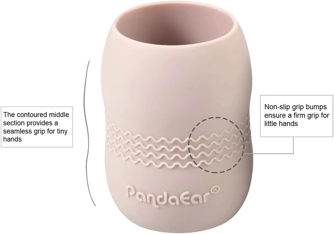 PandaEar Silicone Baby Feeding Set 2 Pack - BPA Free Divided Plate Cups