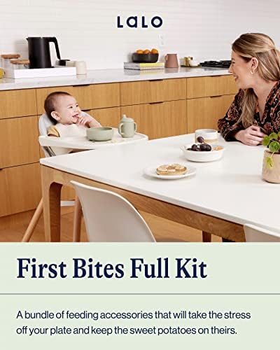 Lalo First Bites Baby Feeding Set - 6 Pieces Non-Toxic Silicone