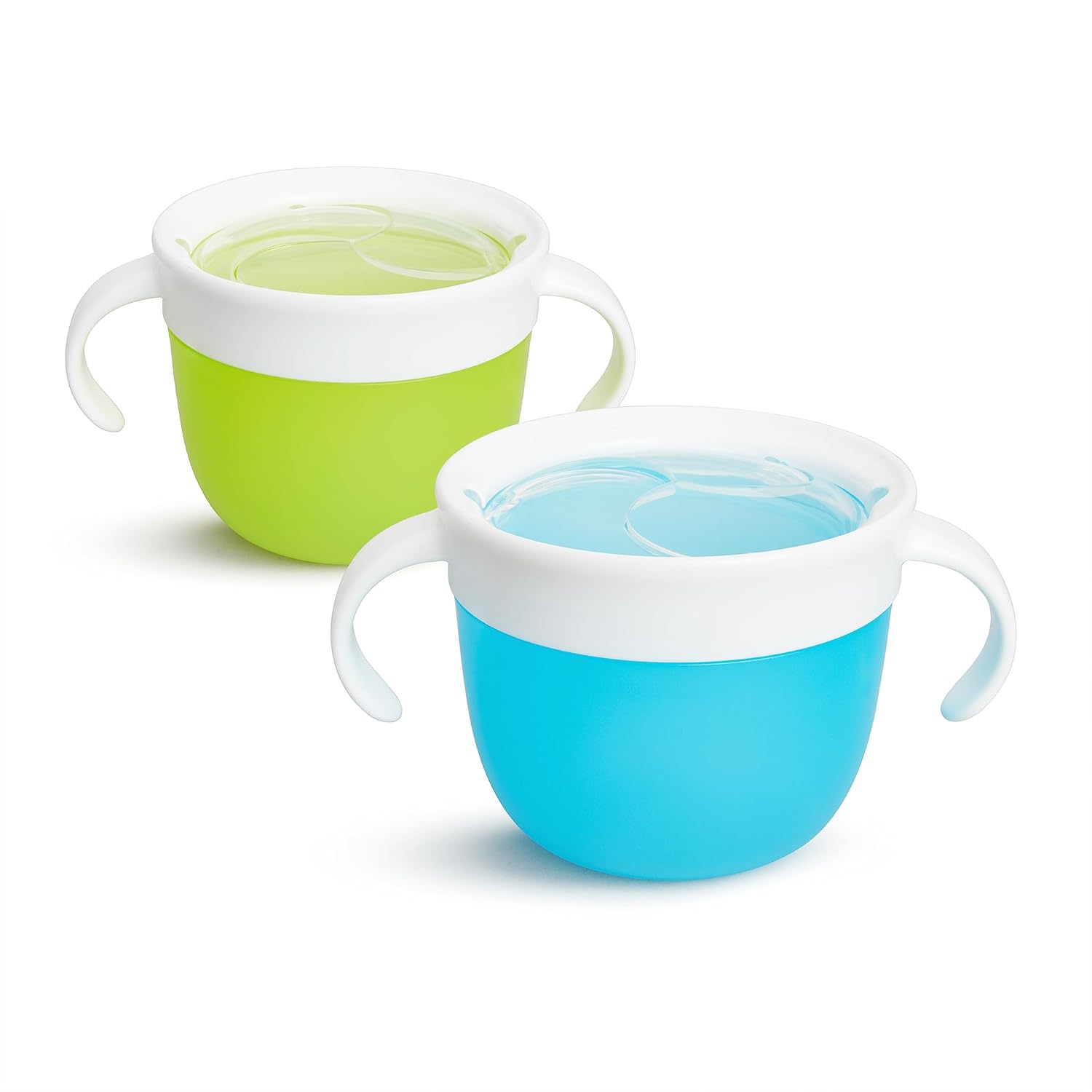 Munchkin Snack Catcher Toddler Cups 2 Pack BlueGreen Suction Bowls 3 Pack