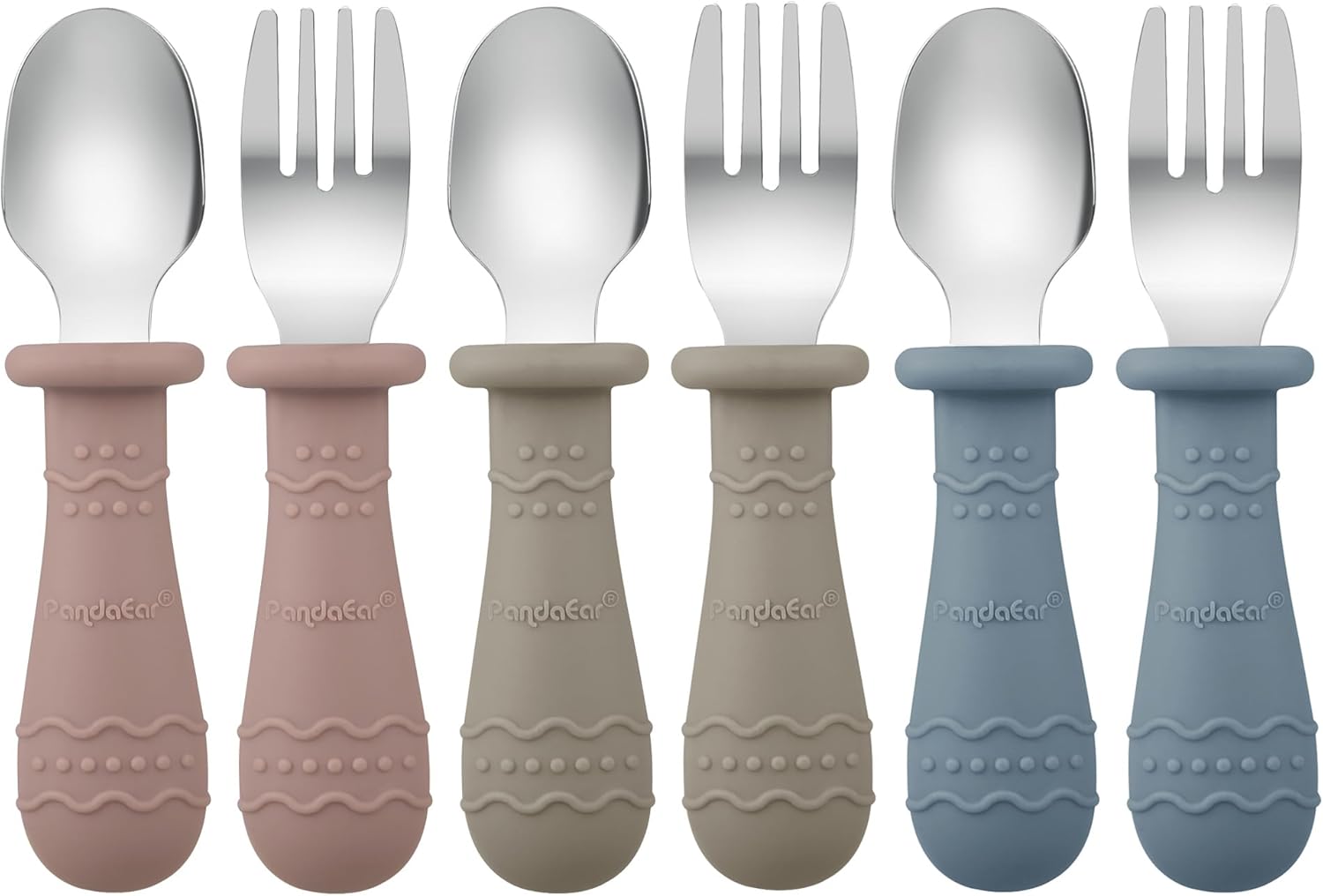 PandaEar Silicone Baby Feeding Set Toddler Utensils