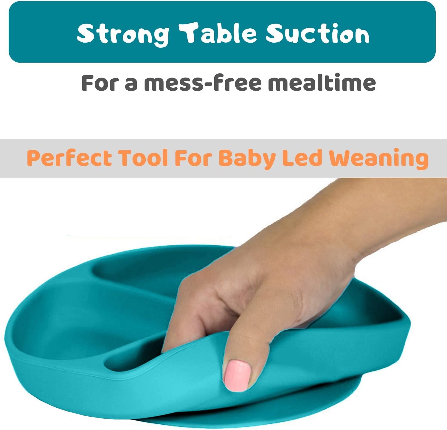 Silikong Suction Plate for Toddlers - Food Grade Safe