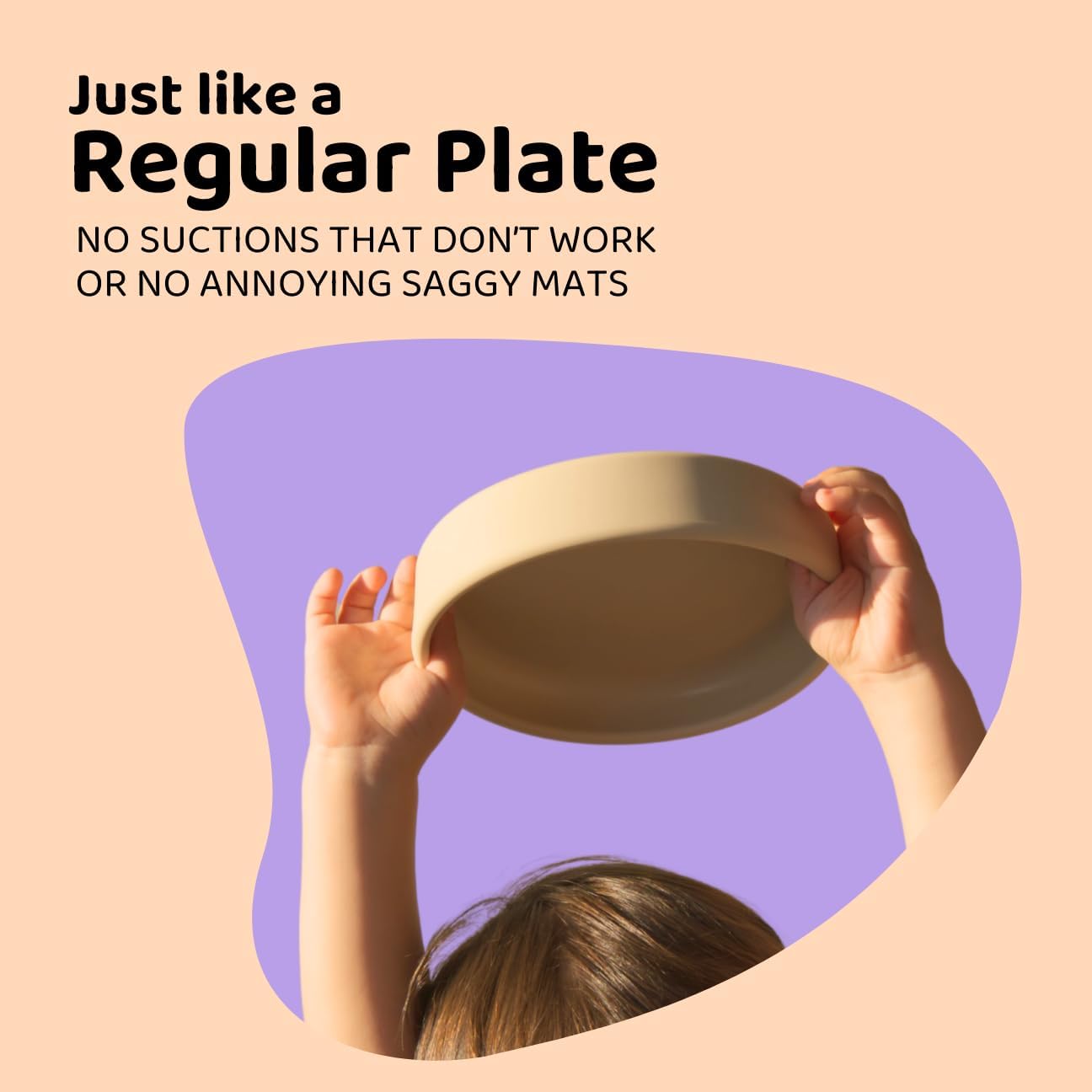 APLAINR Blue Hour Weighted Silicone Toddler Plate