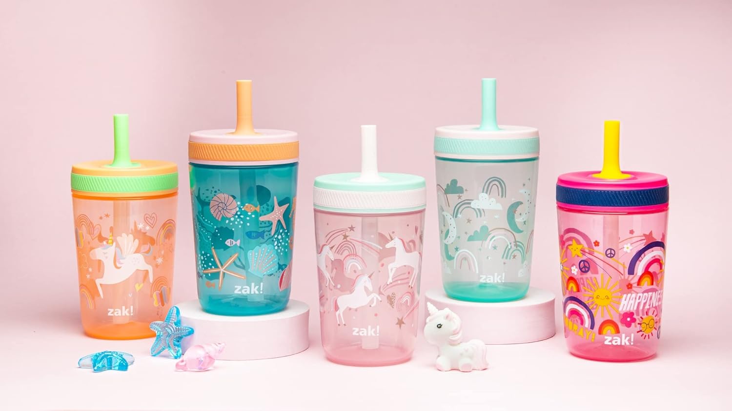 Zak Designs Kelso 15 oz Tumbler Set with Shells 1