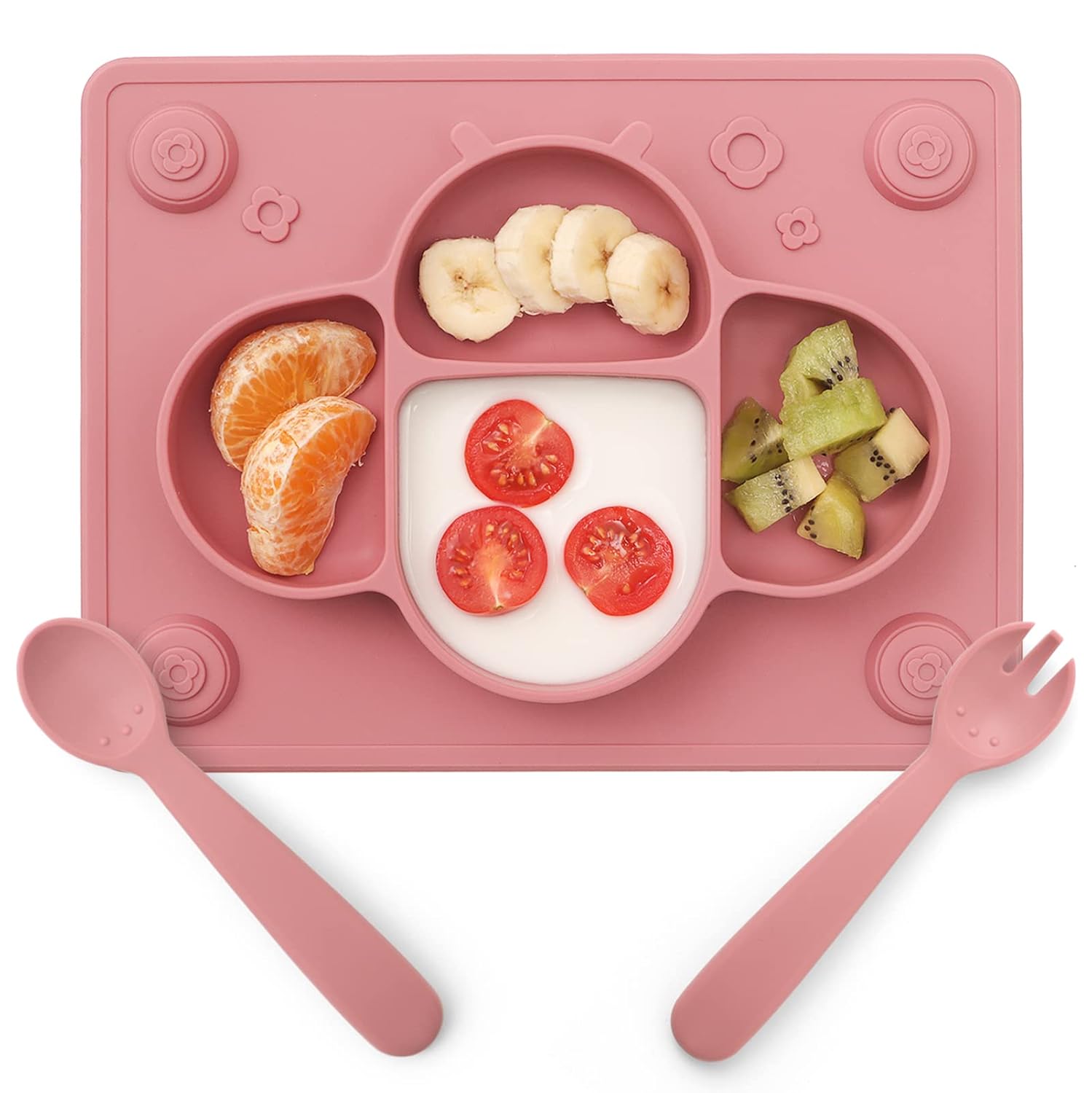 ROCCED Suction Plates Utensils Set for Baby and Toddlers