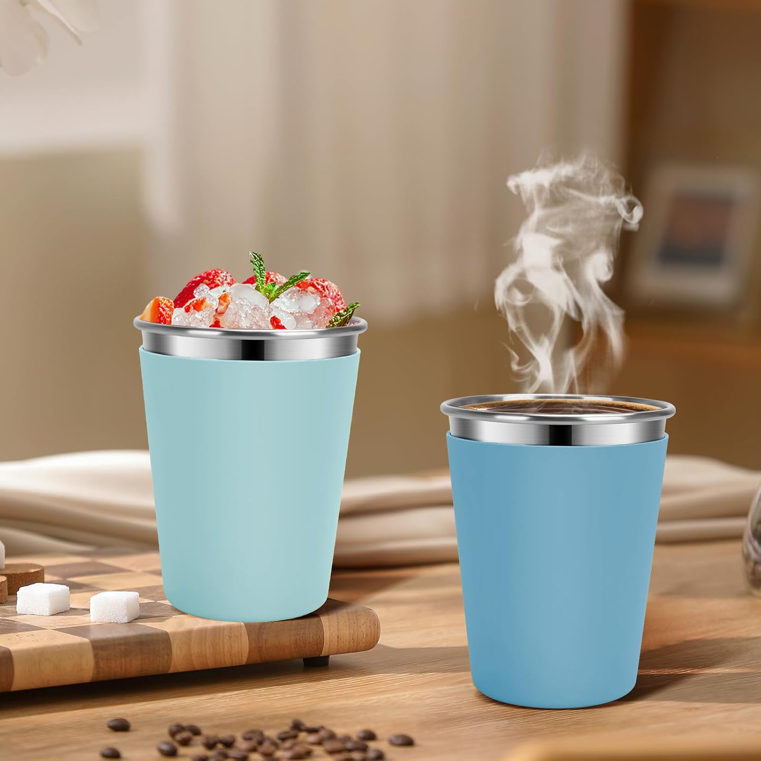 Vermida 2 Pack 10oz Leak Proof Kids Cups with Straws and Lids