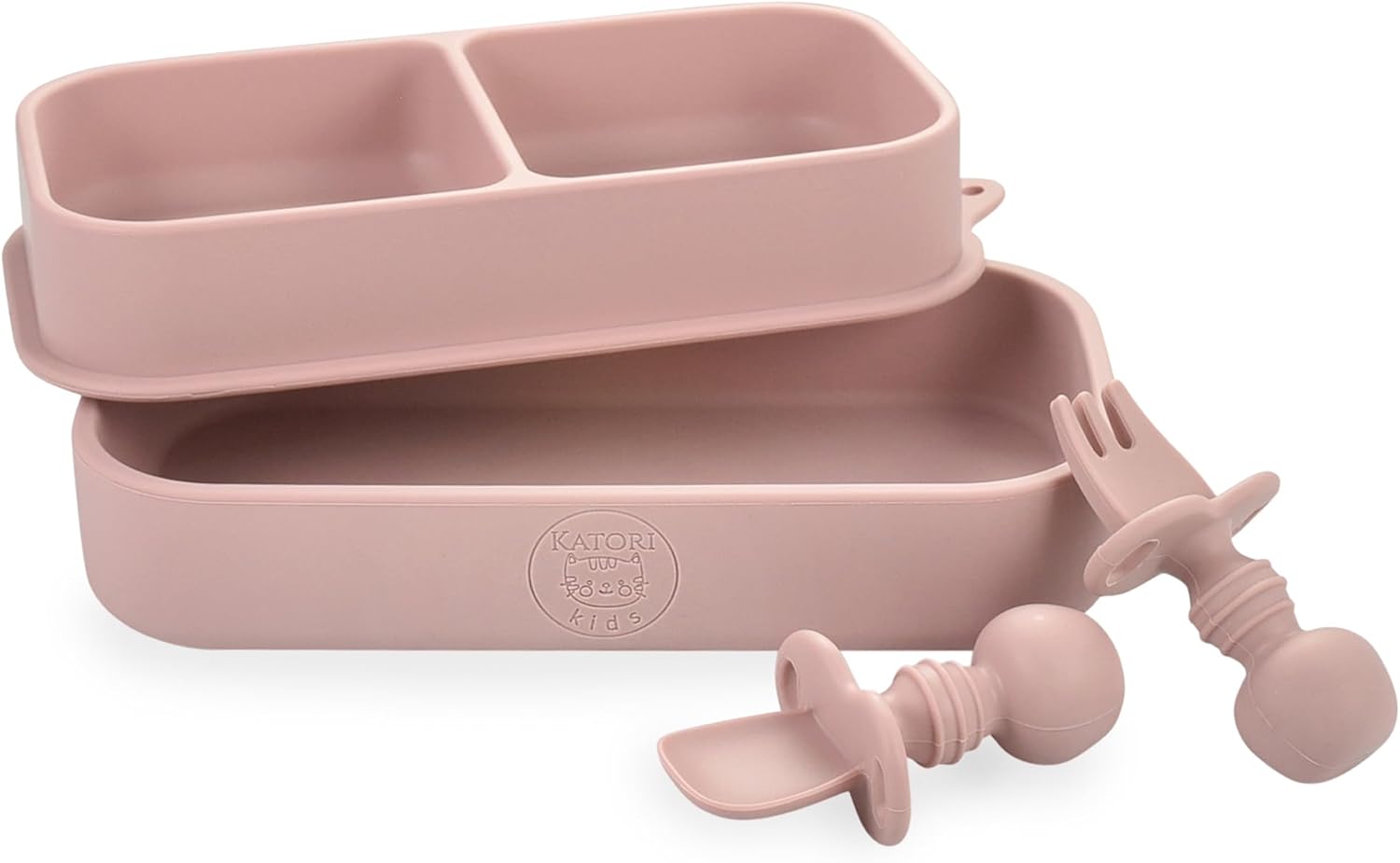 KATORI Kids Suction Plate Set 5PC Travel Baby Plates with Bag