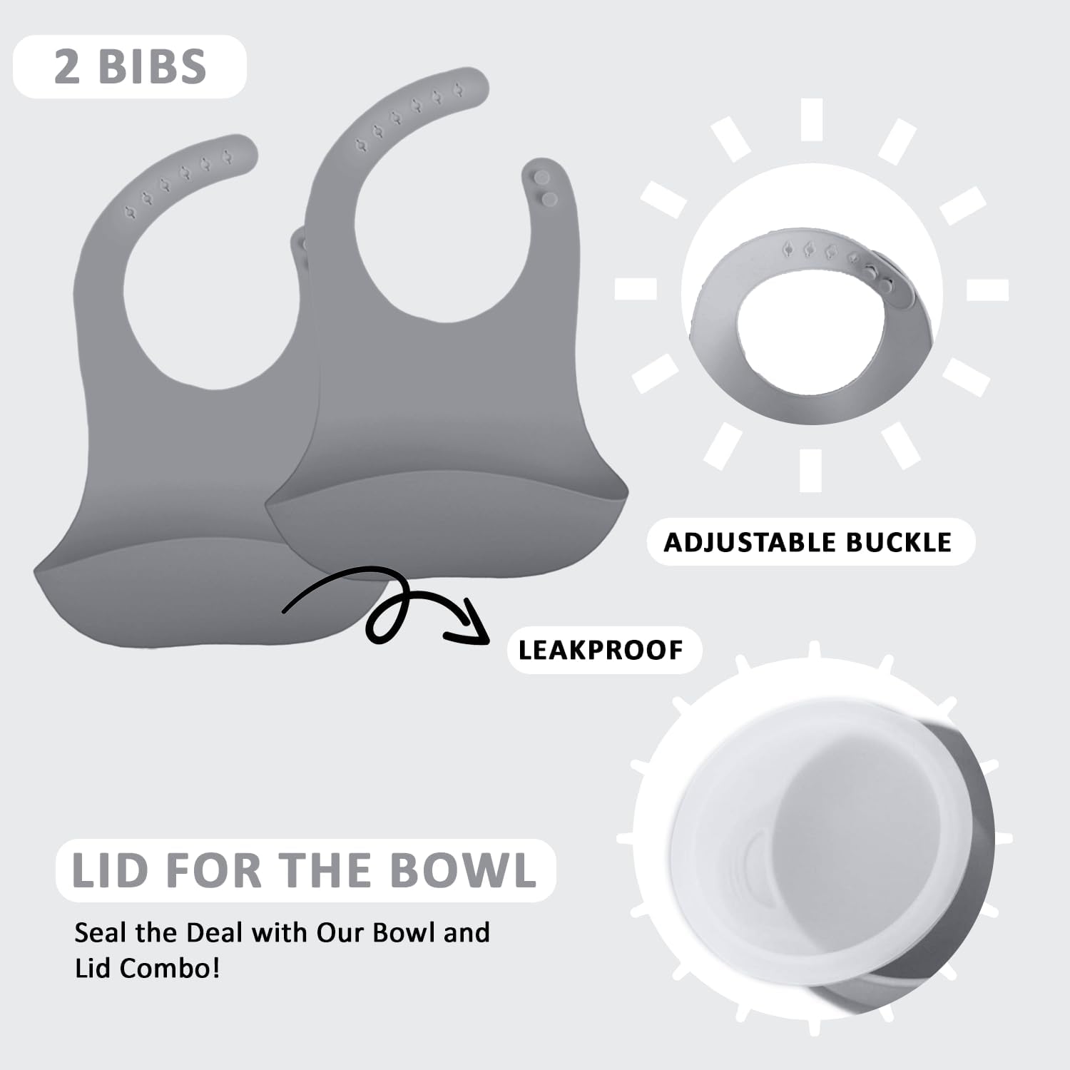 Positive Pieces Silicone Baby Feeding Set for 6-Month Olds