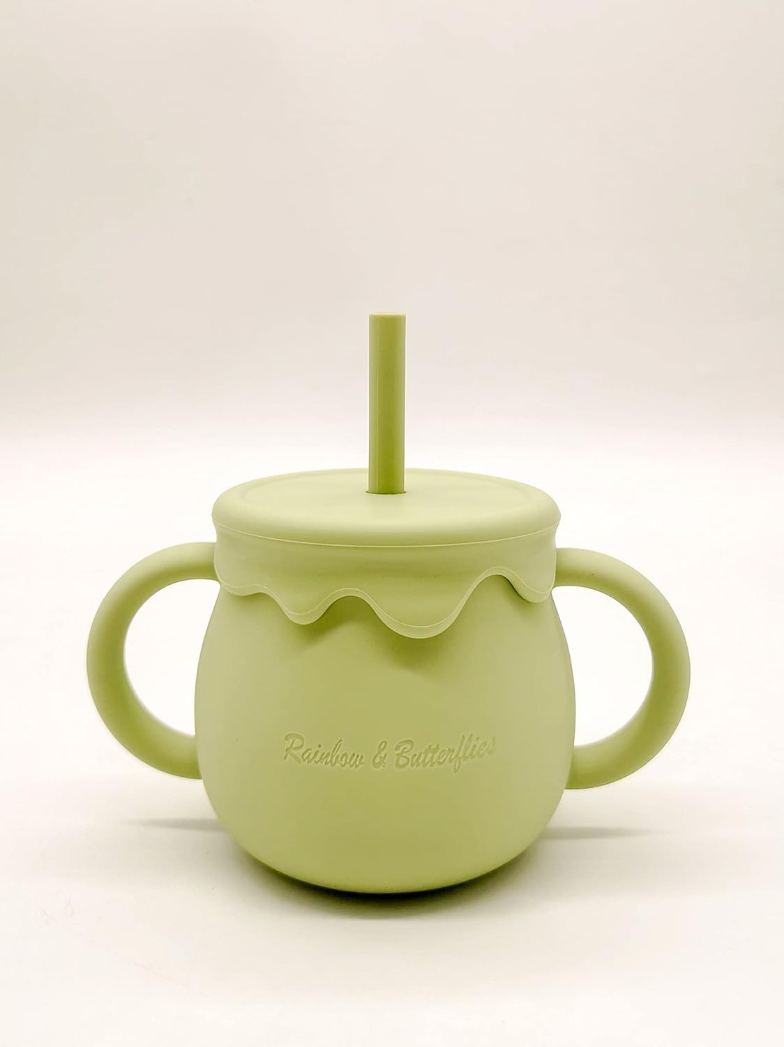 Rainbow Butterflies 8 Piece DINO Baby Feeding Set - Olive