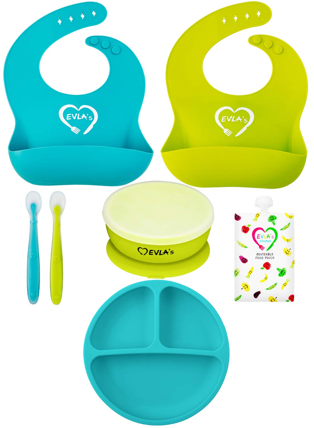 EVLAS Baby Feeding Set for Mess-Free Meals