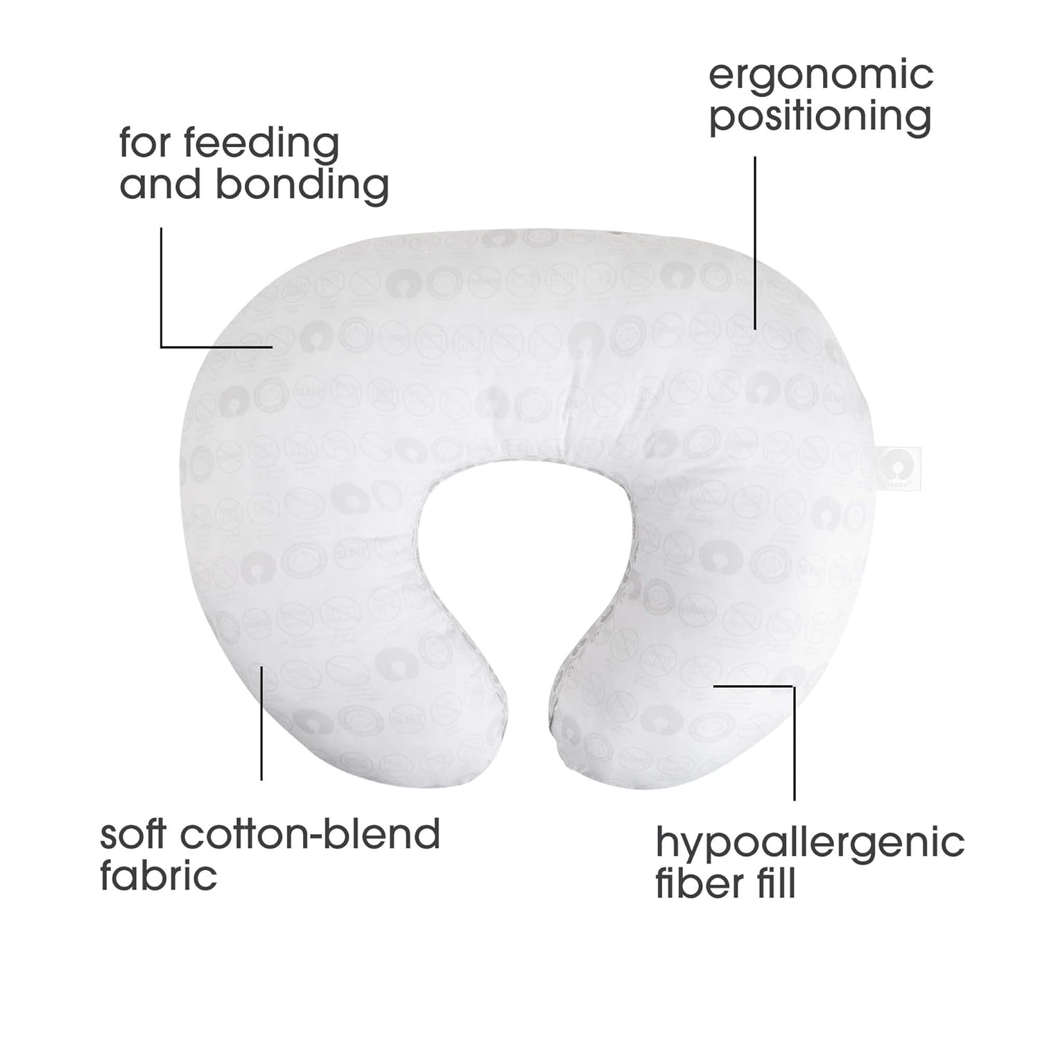 Boppy Bare Naked Nursing Pillow - Ergonomic Support for Feeding