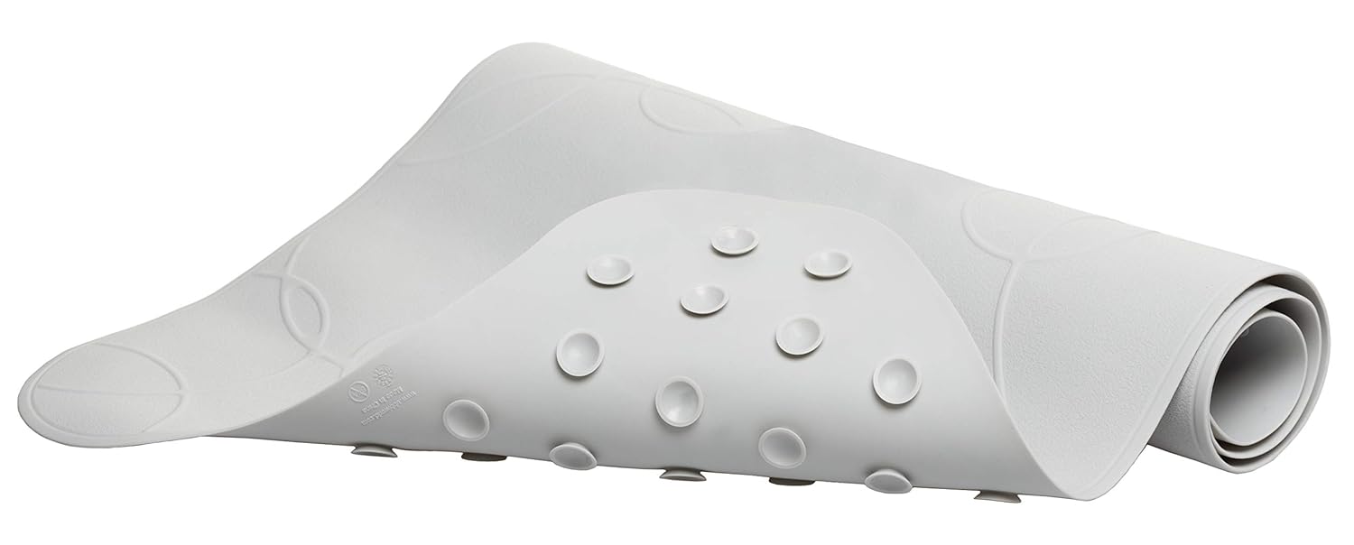 Ubbi Cushioned Non-Slip Bath Mat for Baby Gray