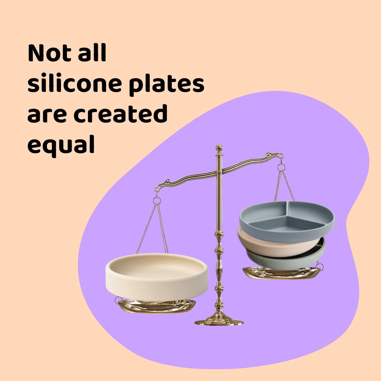 APLAINR Blue Hour Weighted Silicone Toddler Plate