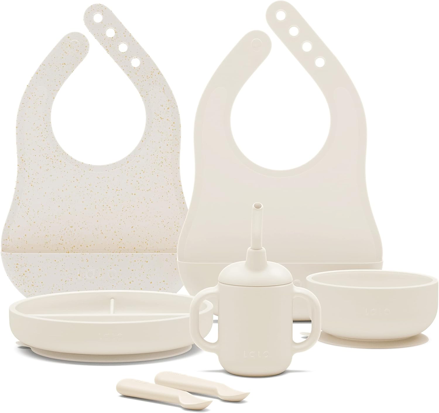 Lalo First Bites Baby Feeding Set - 6 Pieces Non-Toxic Silicone