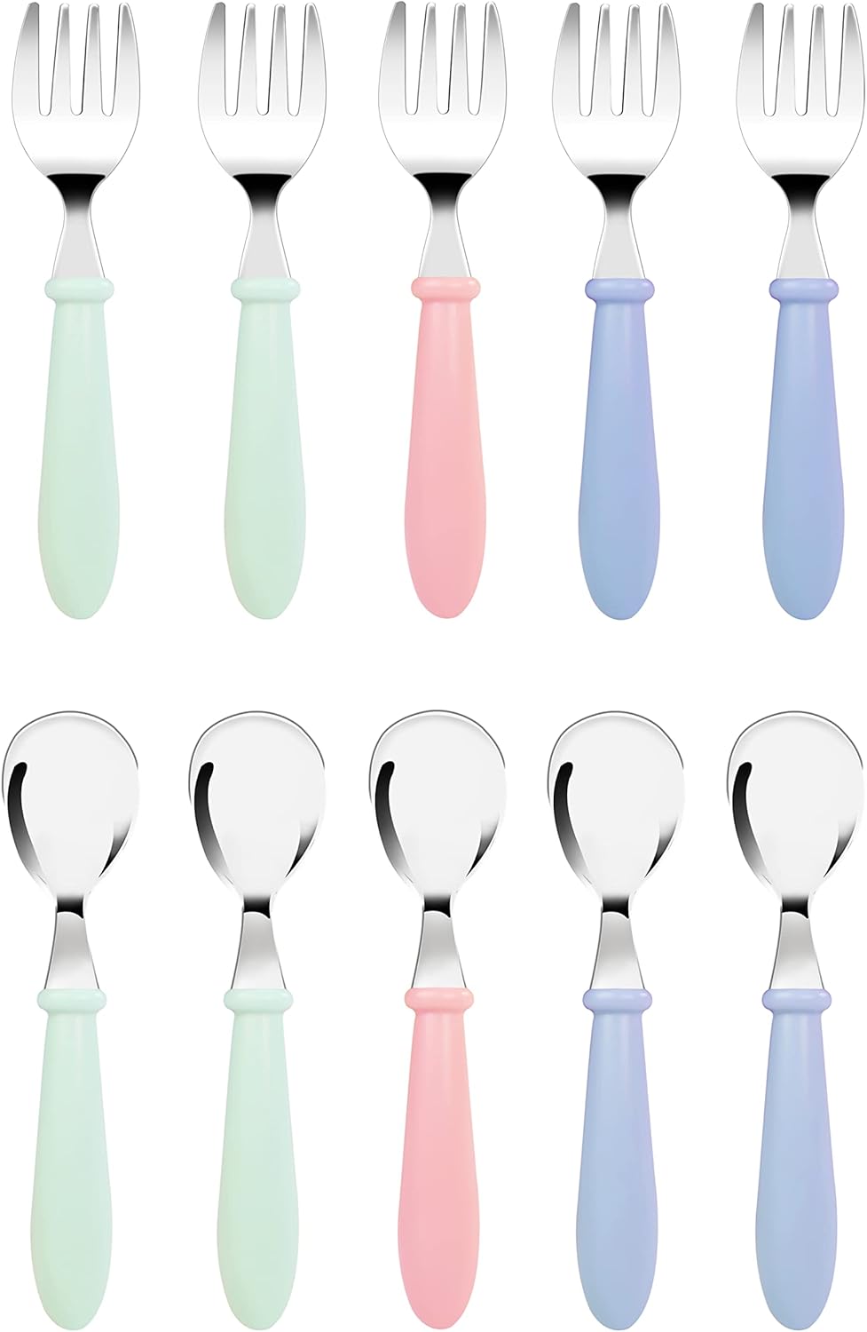 DF DUALFERV Toddler Utensils Set 10 Pcs BPA Free