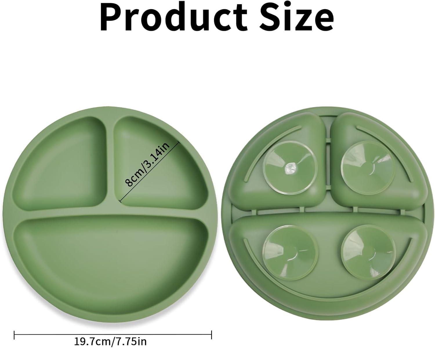 LITTLE RAWR Suction Plates 3 Pack BPA Free