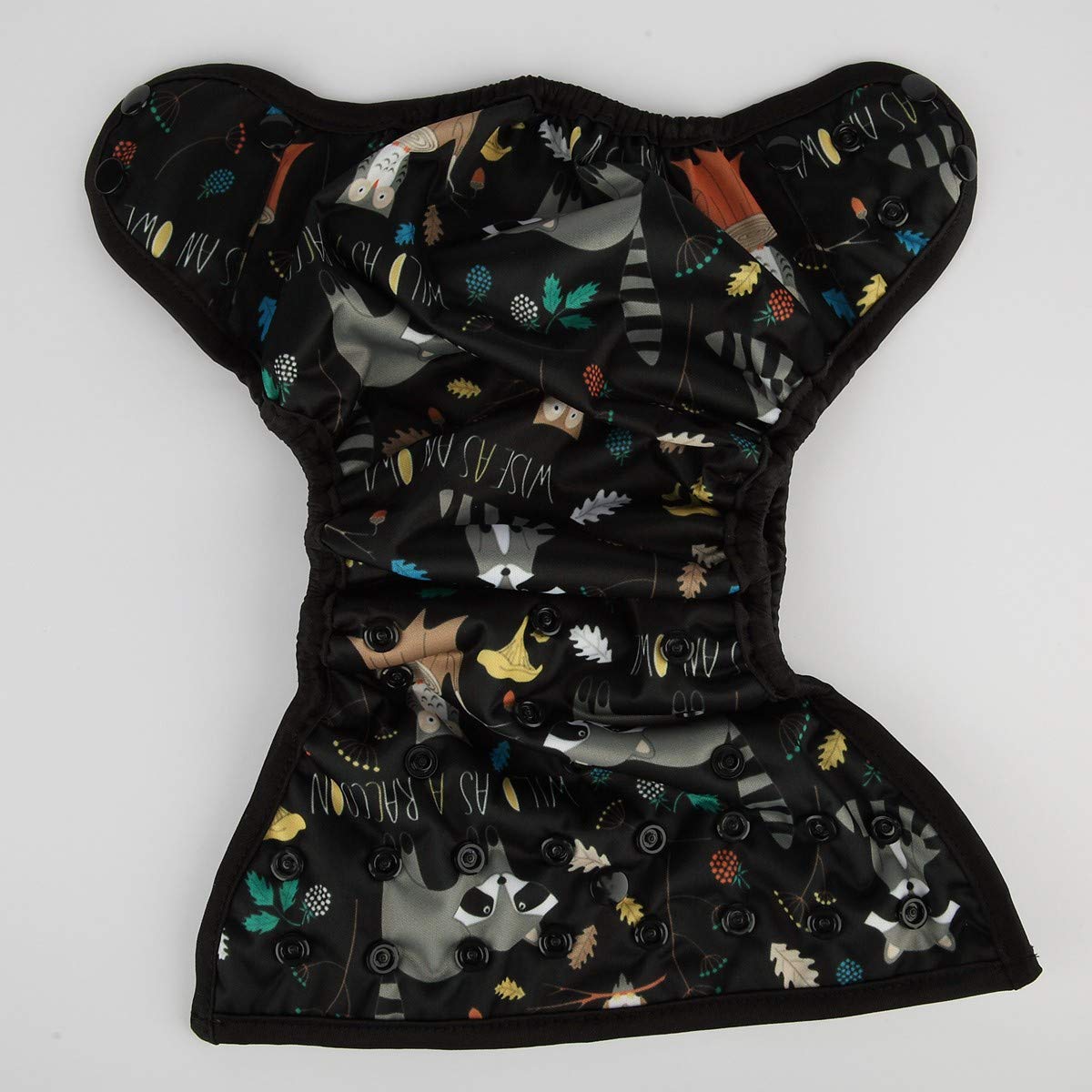 Baby Diaper Cover Nappy One Size 8lbs to 36lbs Racoon Owl