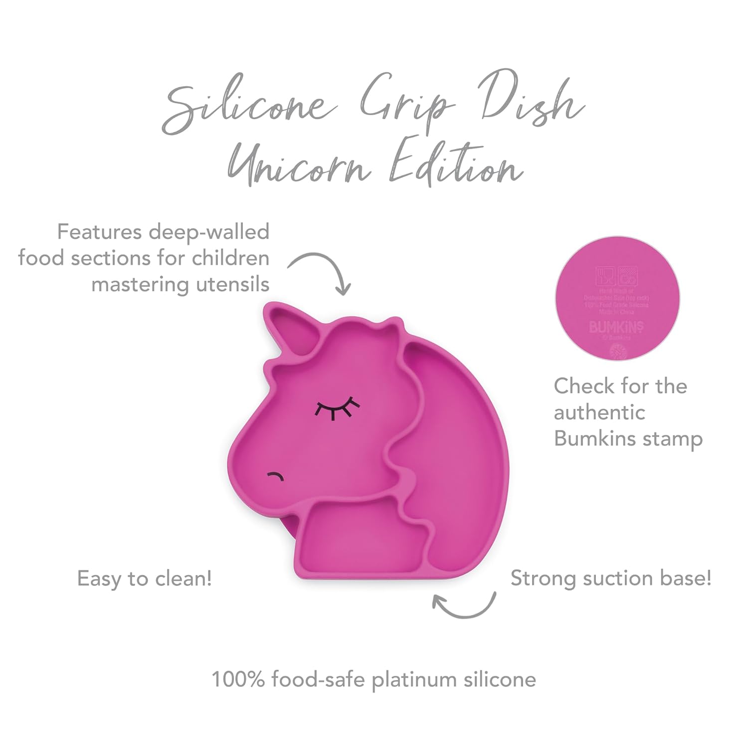 Bumkins Unicorn Suction Plate for Babies