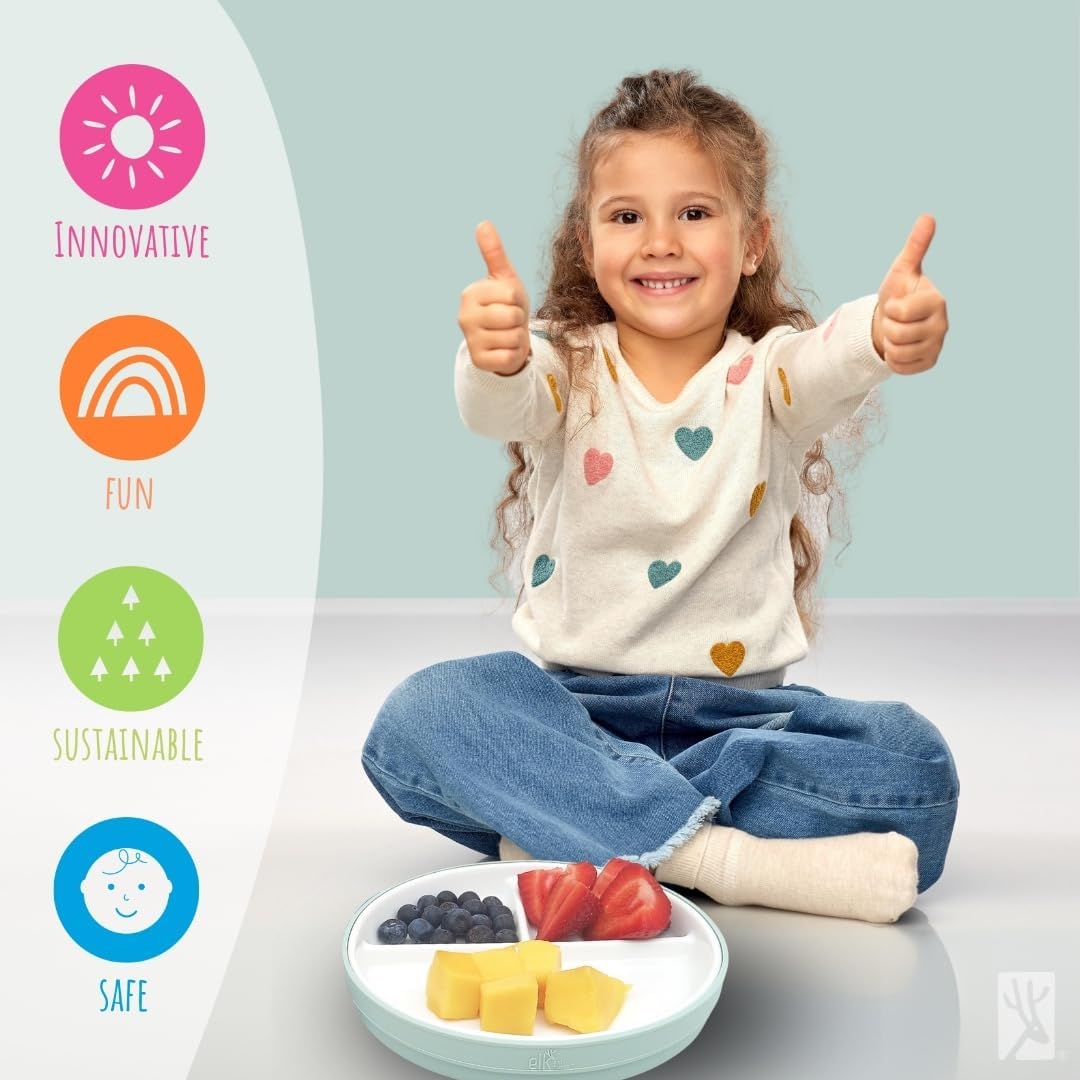 Elk and Friends Kids 67 Porcelain Plates with Silicone Sleeves