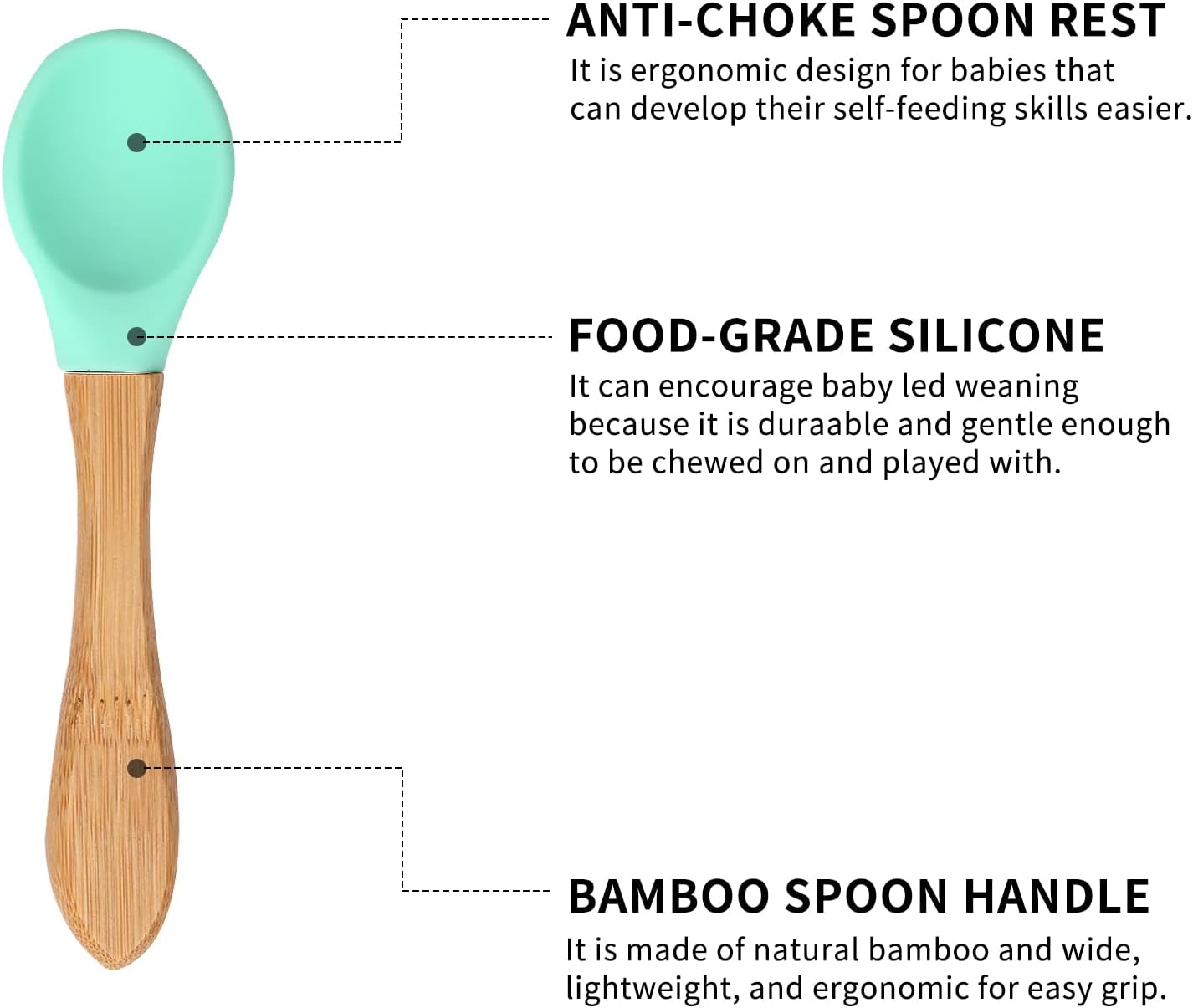 HI BABY MONMENT Baby Bamboo Feeding Set with Suction