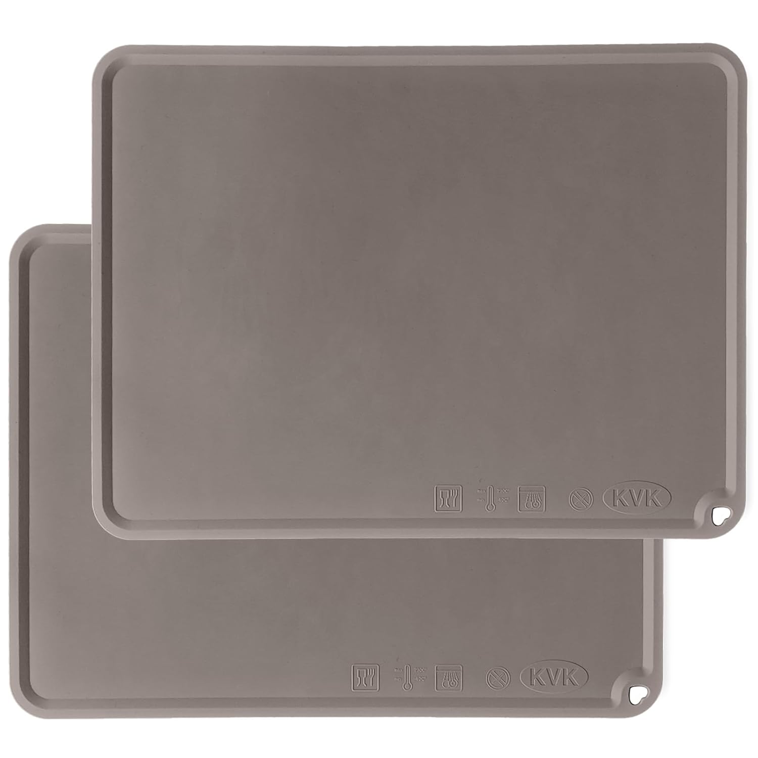 KVK 2 Pack Charcoal Silicone Placemats for Kids