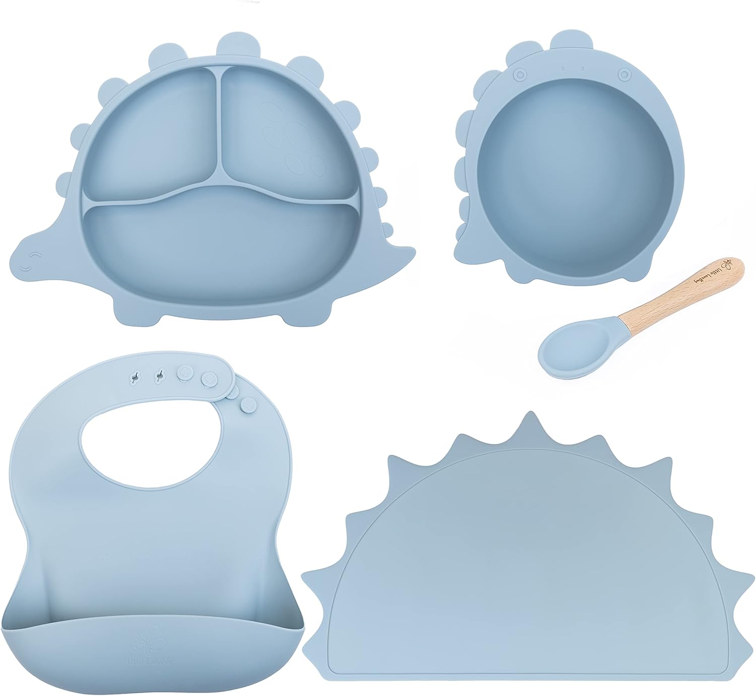 Little LoveBug Toddler Feeding Set with Dinosaur Plate