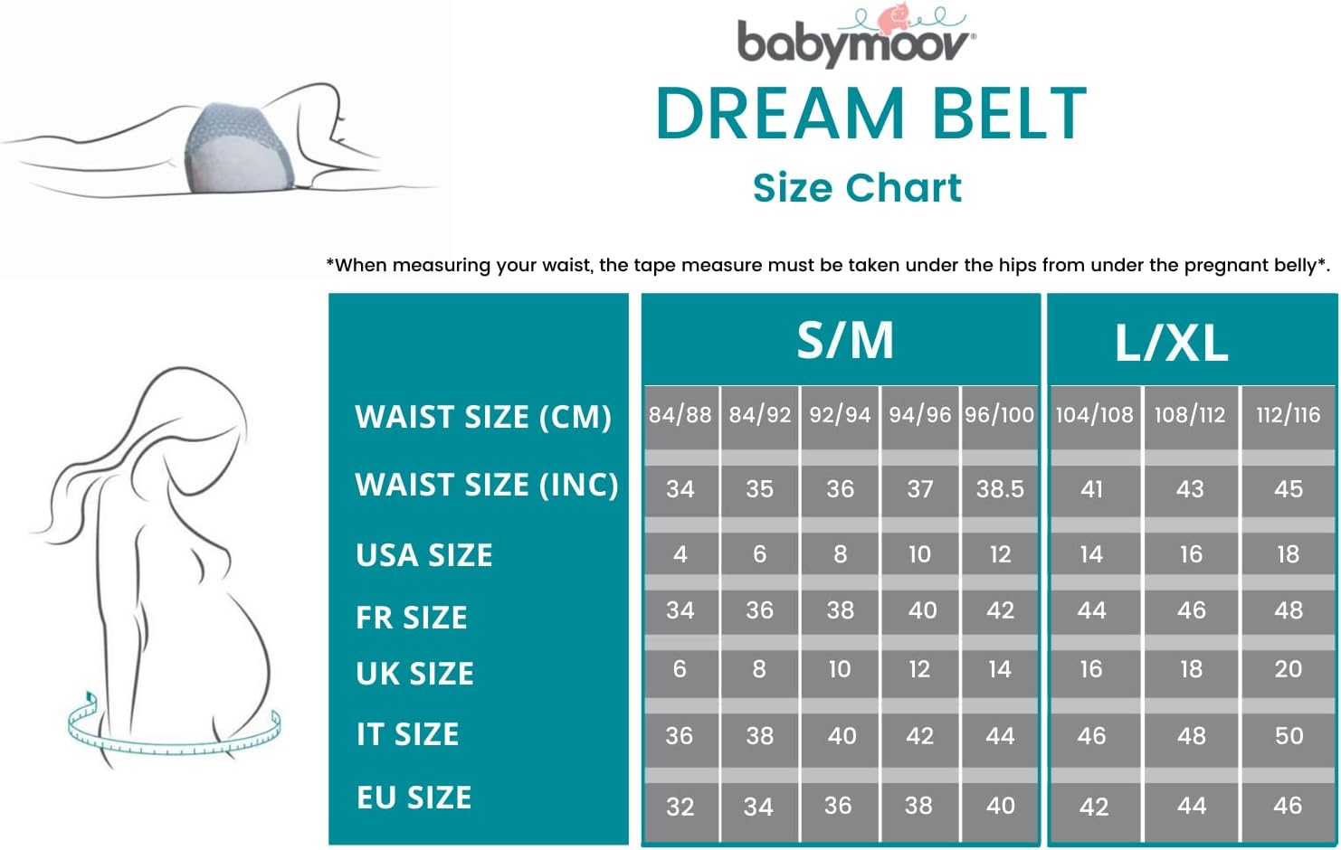 Babymoov Dream Belt Sleep Aid for Pregnancy Comfort Grey