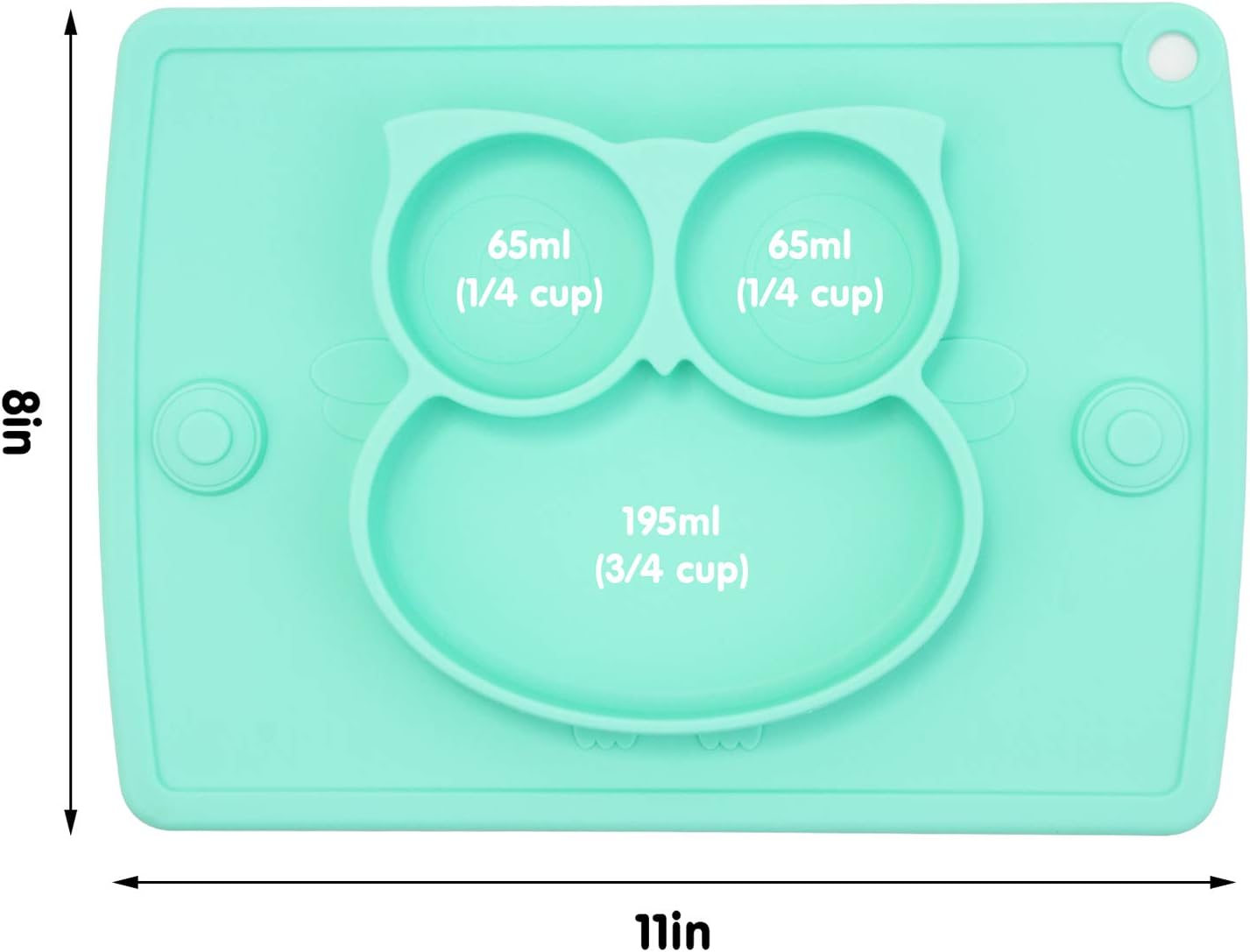 Linowos Silicone Divided Toddler Plates for Baby Meals