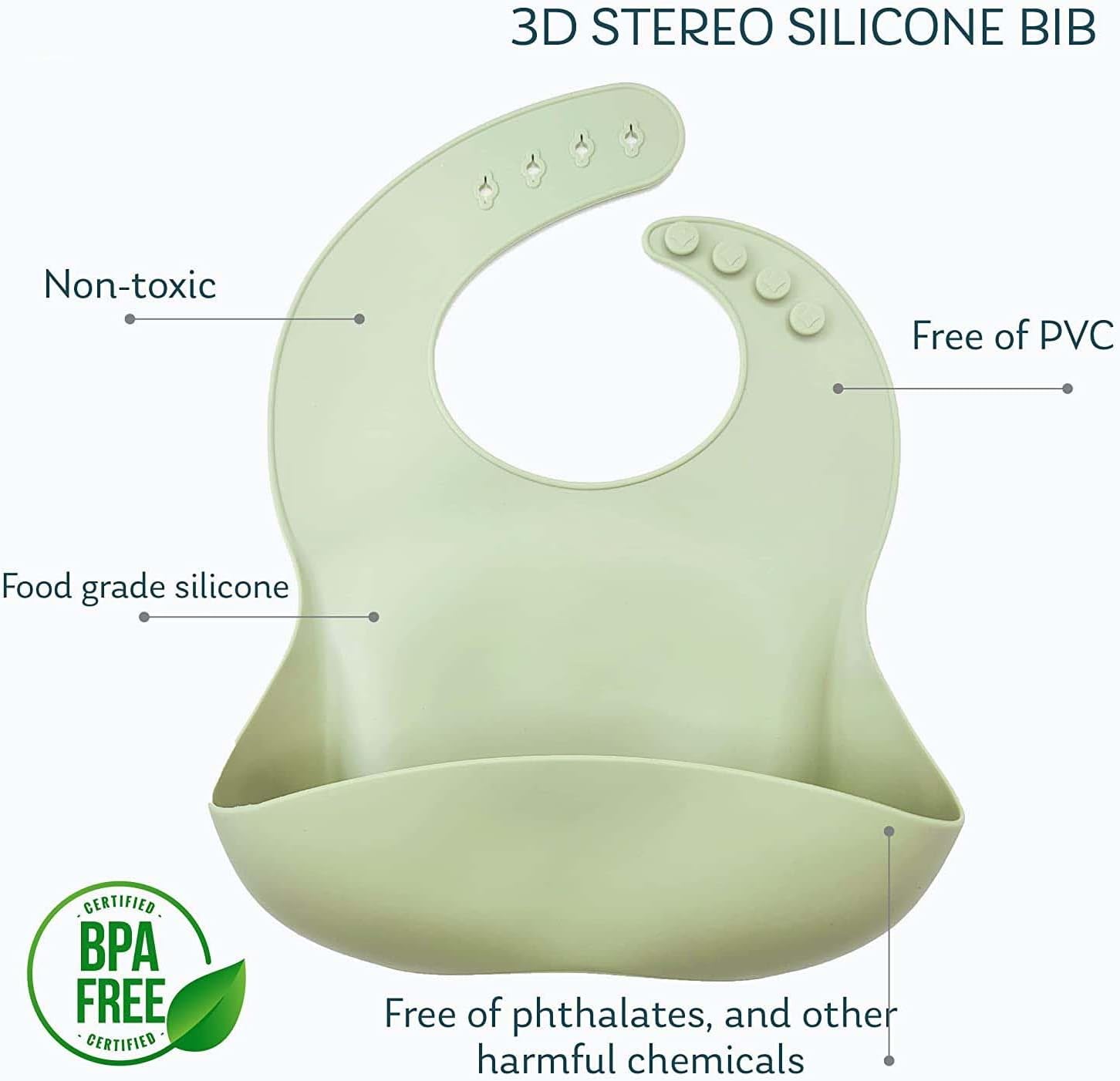 Bamboo Plates for Babies and Kids Green
