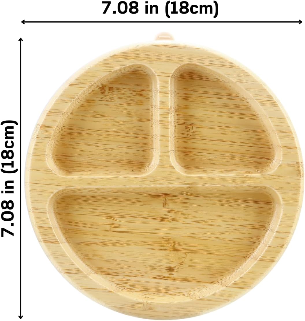 PandaEar Bamboo Suction Plate for Kids
