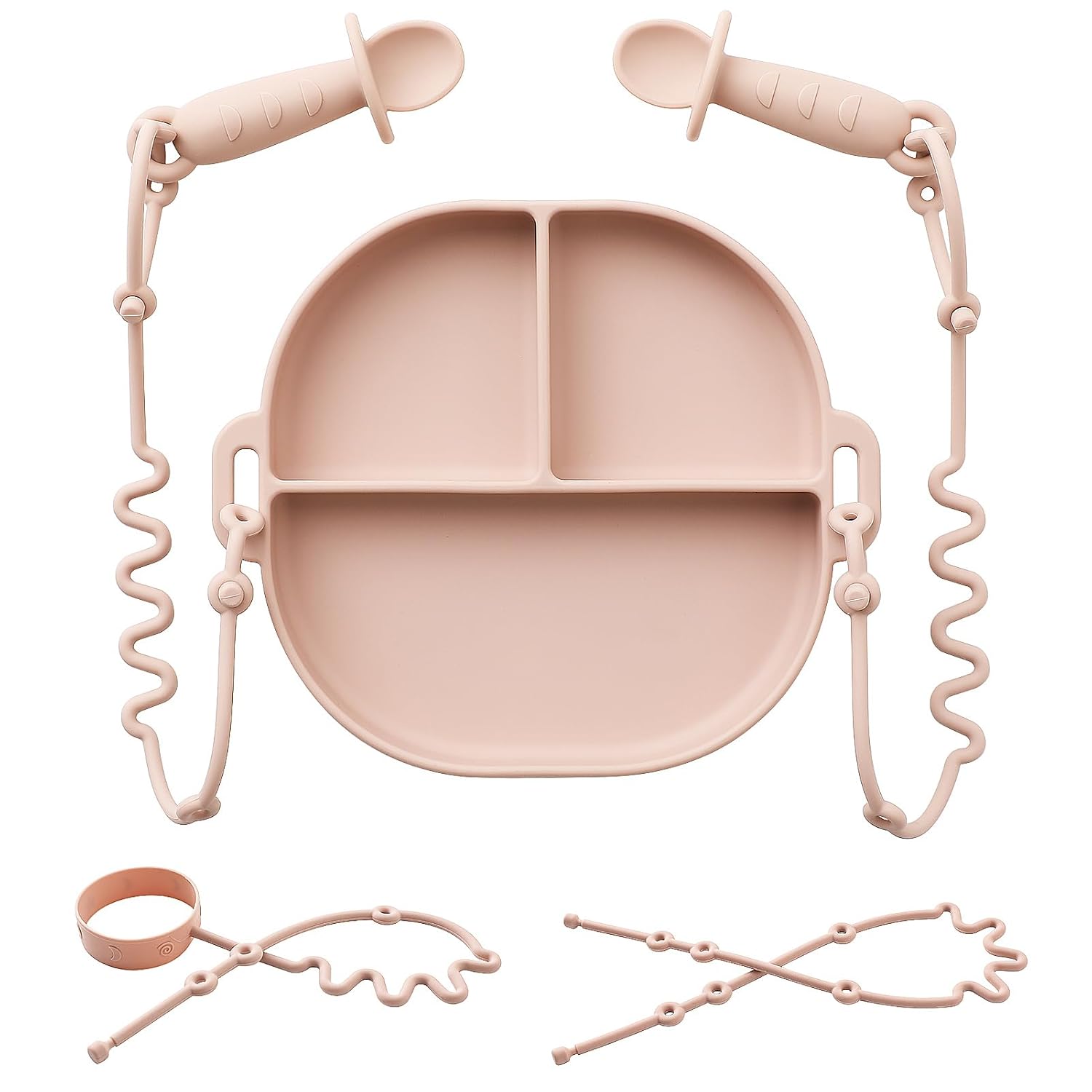 Andy Bear Blush Silicone Plate for Babies