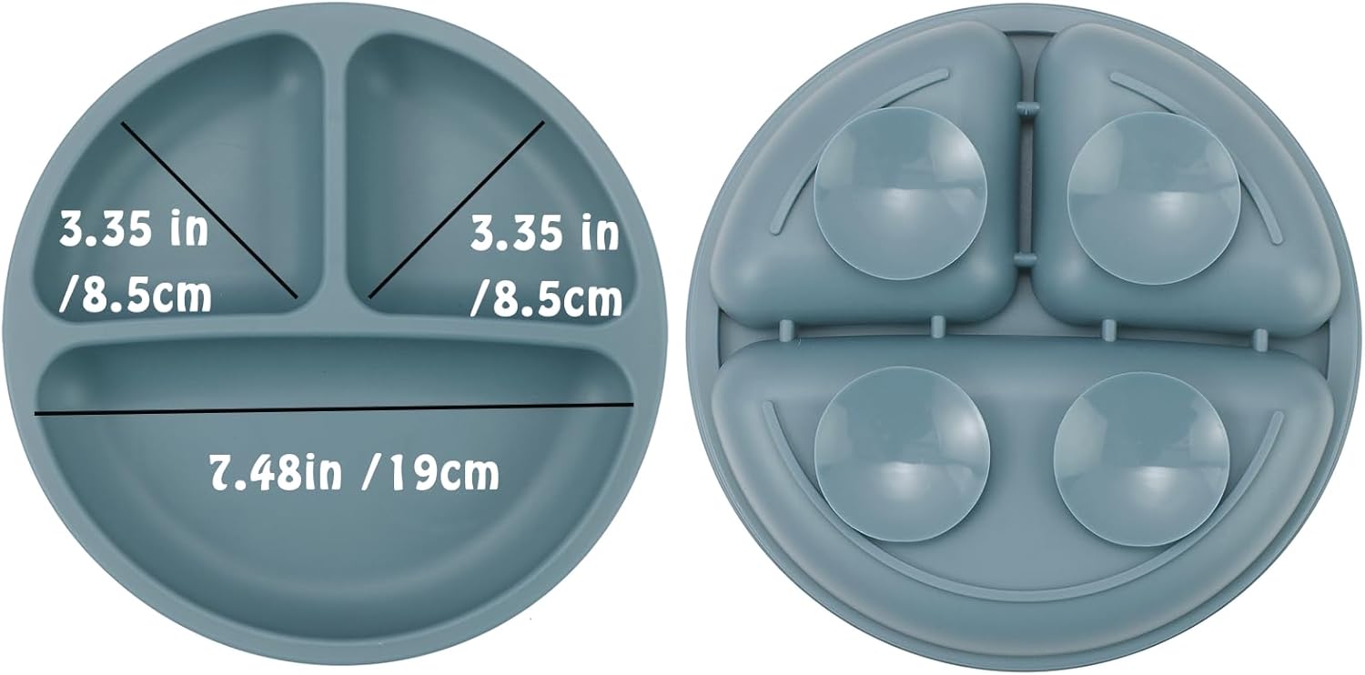 PandaEar Baby Feeding Set - 3 Plates 3 Spoons BPA-Free