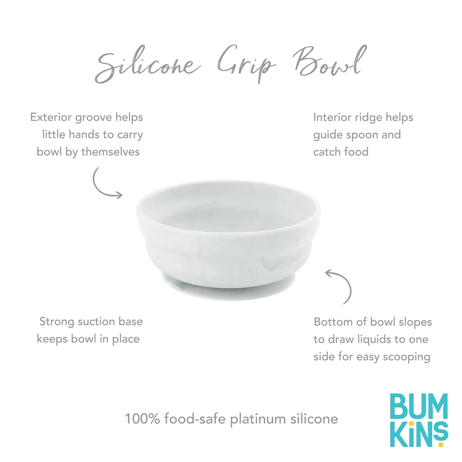 Bumkins Baby Bowl with Suction and Sloped Base