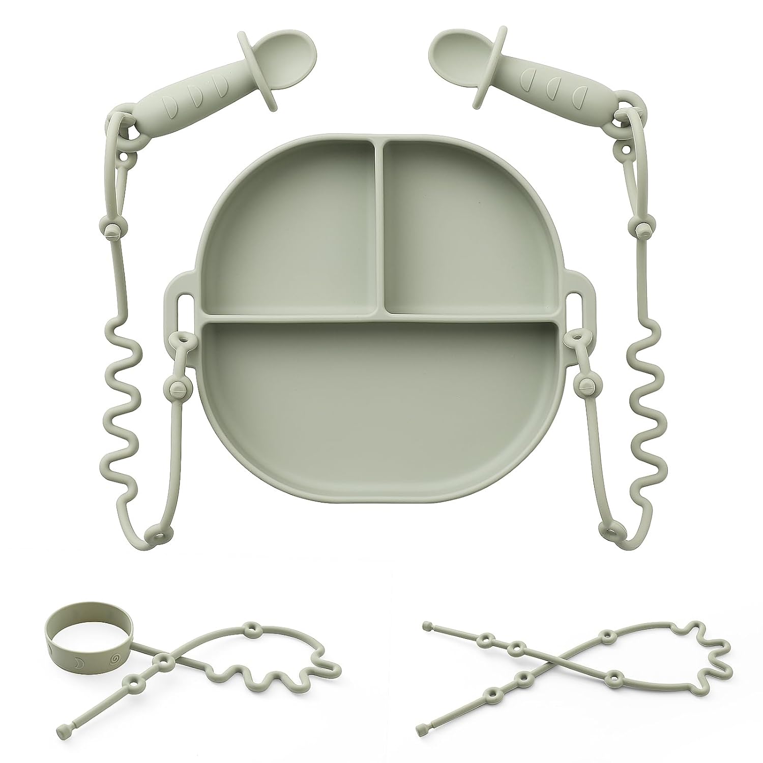 Andy Bear All-in-one Suction Baby Plates Set