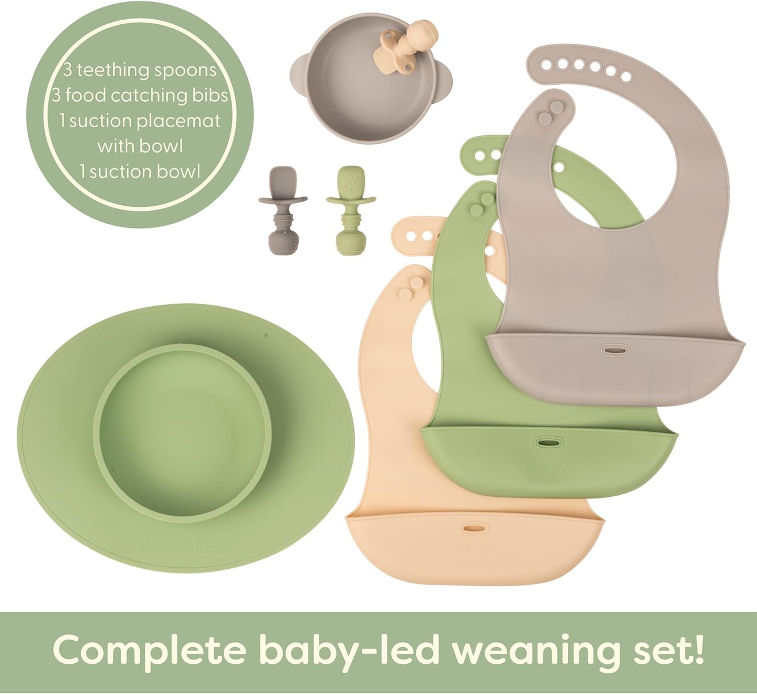 UpwardBaby Silicone Feeding Set for Baby Led Weaning 1