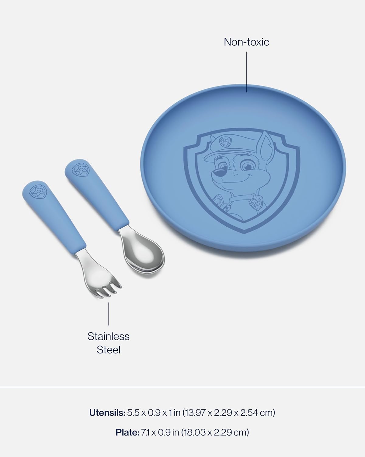 Lalo PAW Patrol Toddler Plate Utensils Set - 3 Pieces