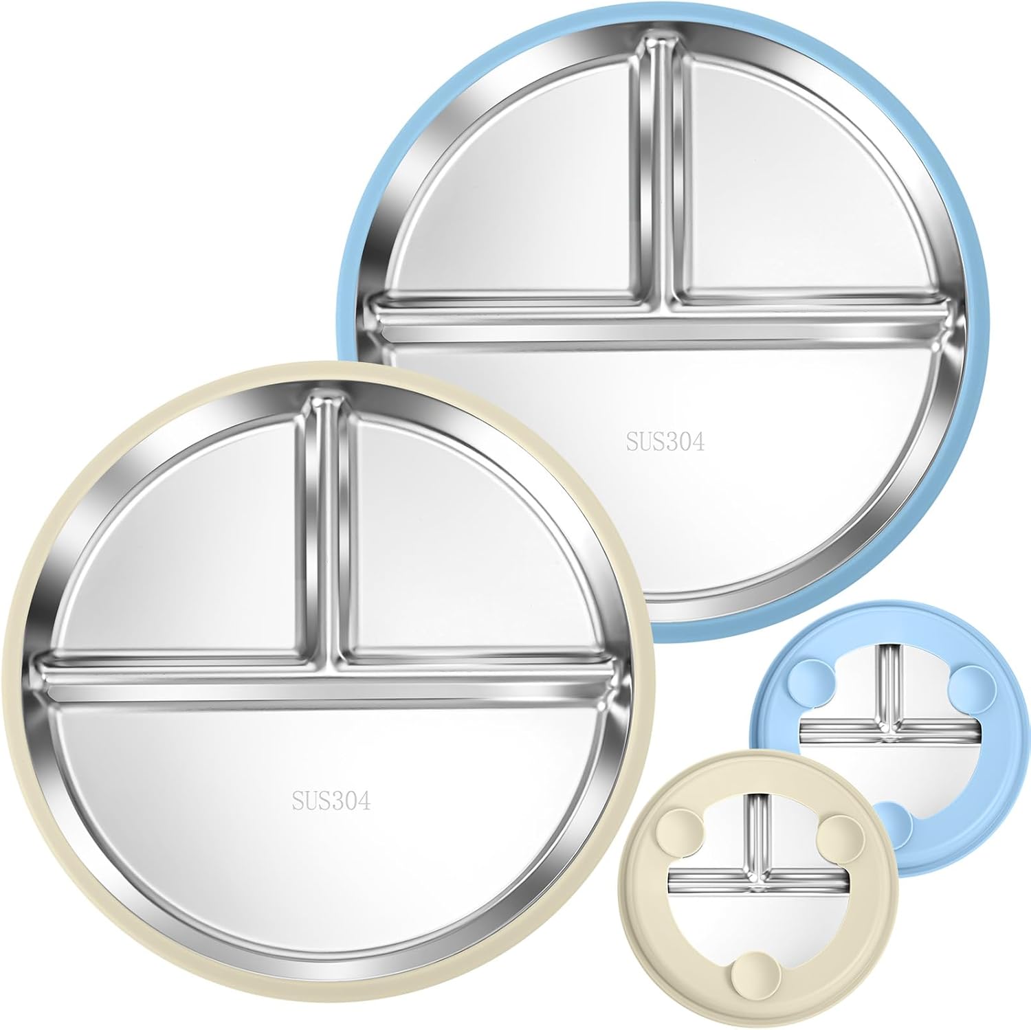 Palksky Baby Plates with Suction Set of 2 1