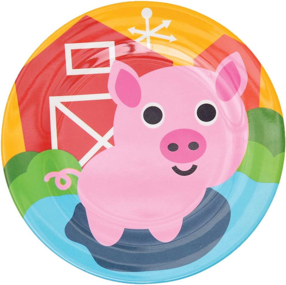 French Bull 4pc Farm Plate Set for Kids