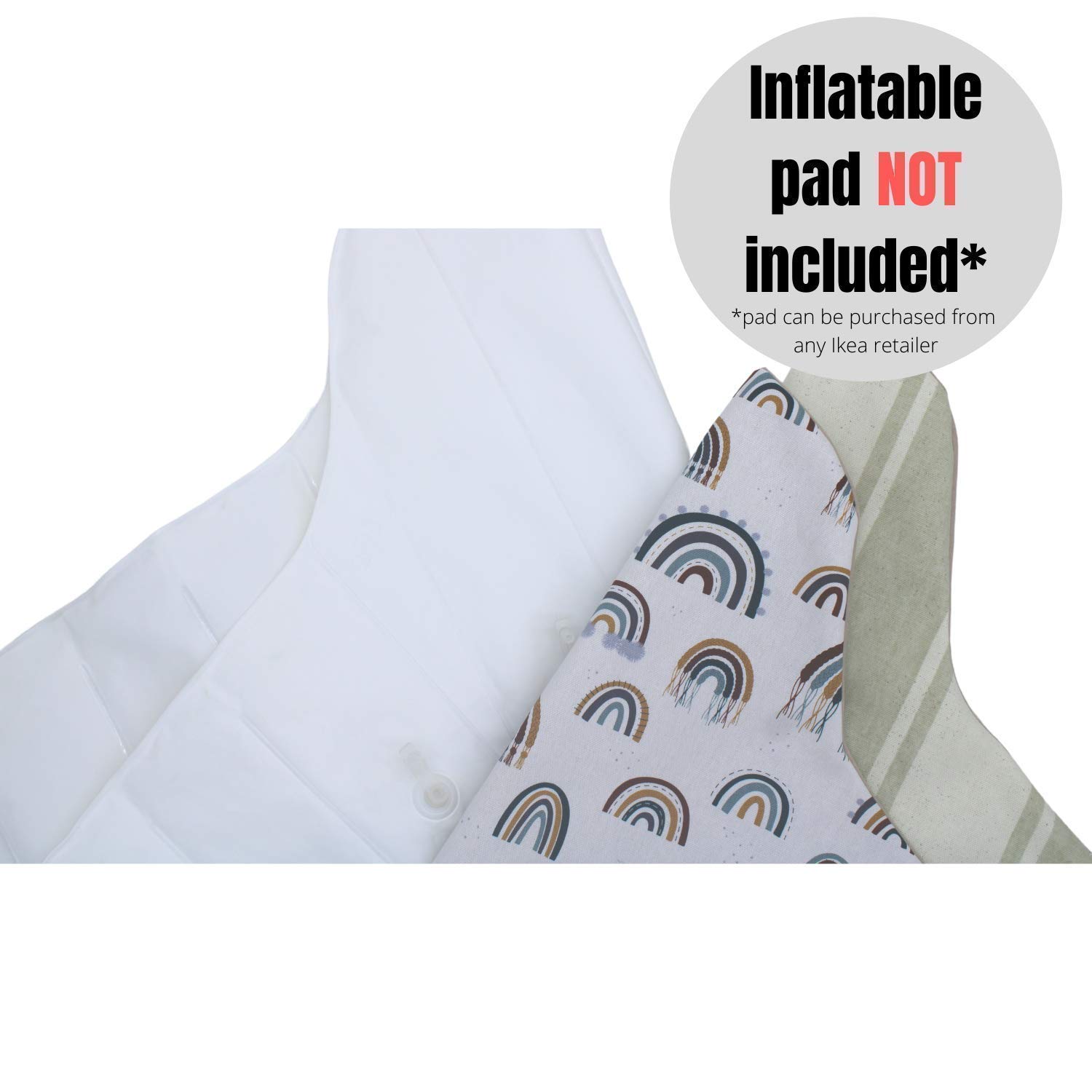Handmade High Chair Cover with Rainbow Design
