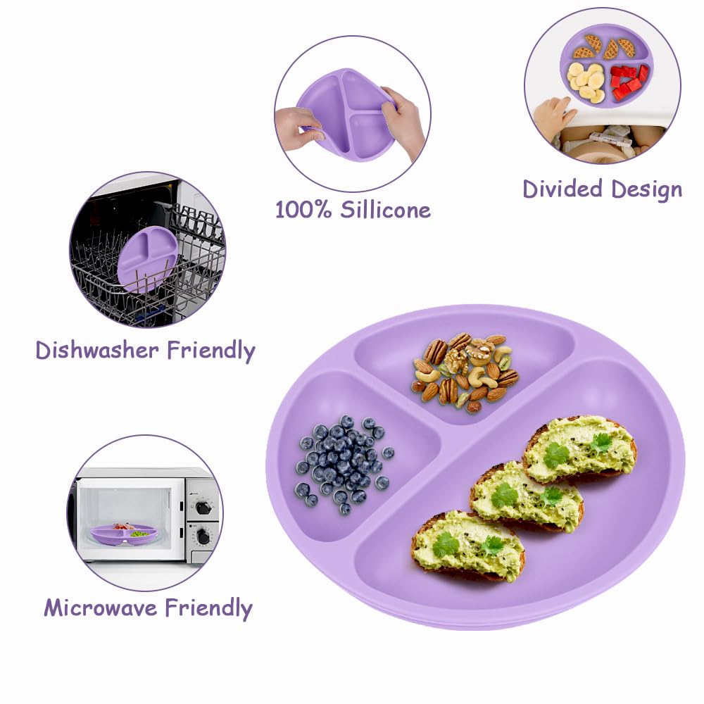 Vicloon Suction Plates for Baby 2 Pcs BPA Free