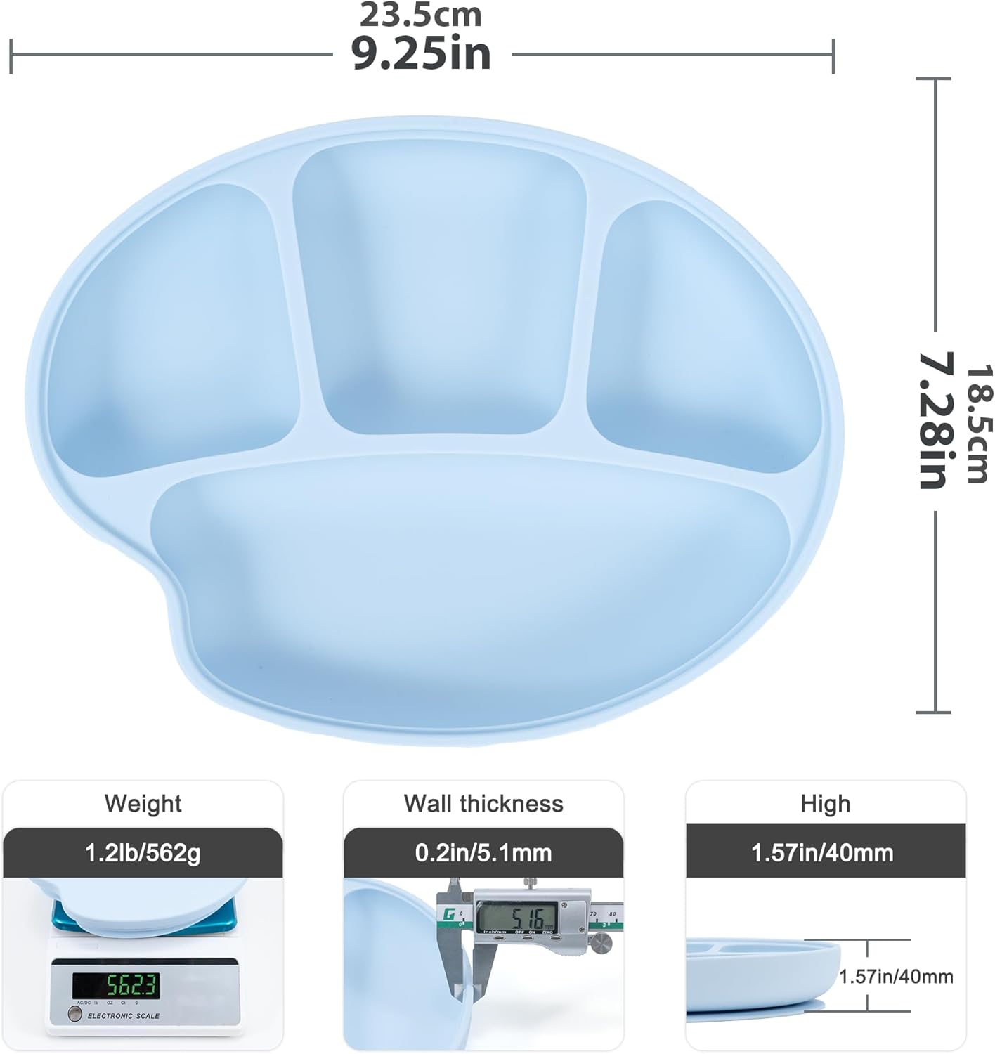 Li Zhao Baby Suction Plates with Lids