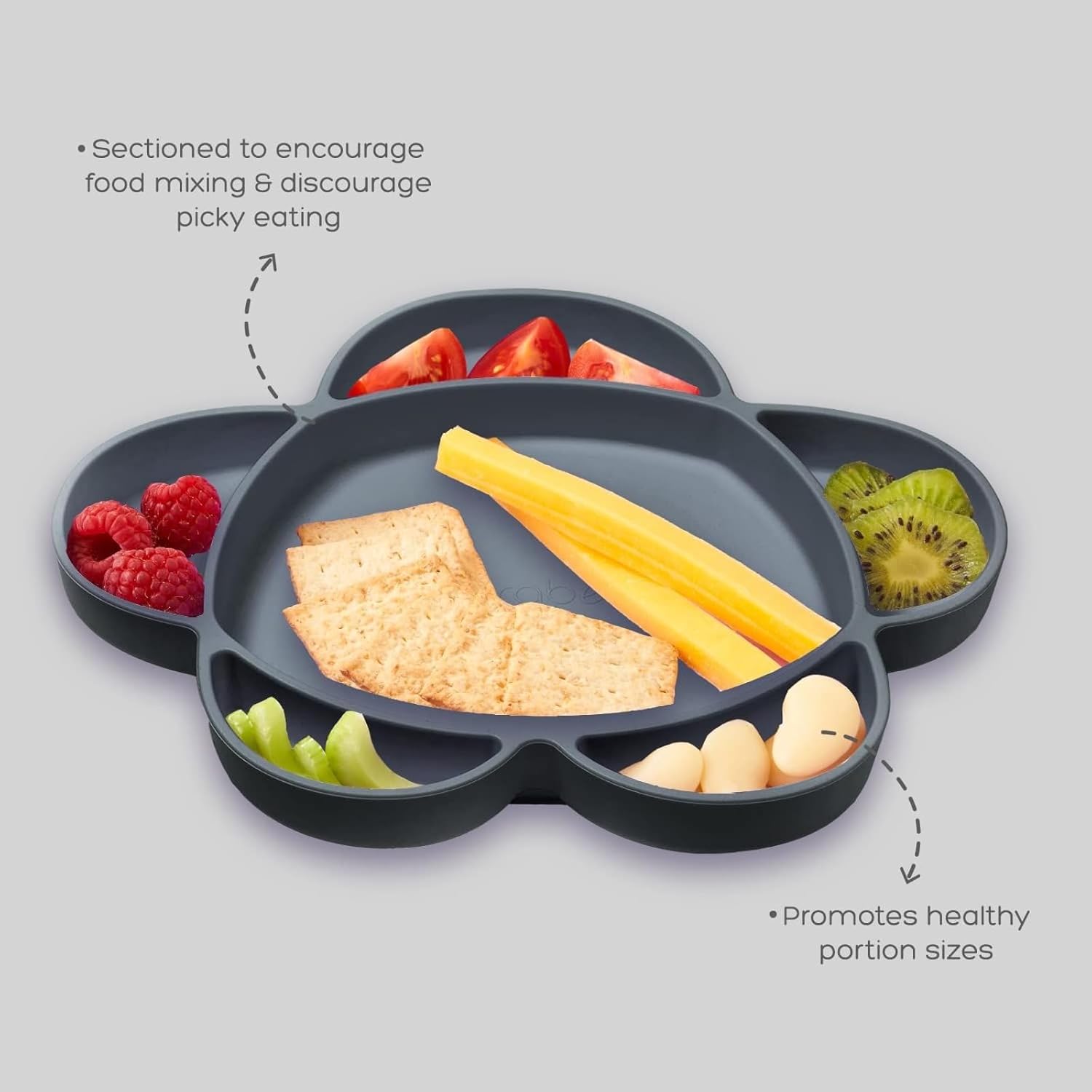 Grabease Silicone Suction Plate for Baby Toddler Self-Feeding